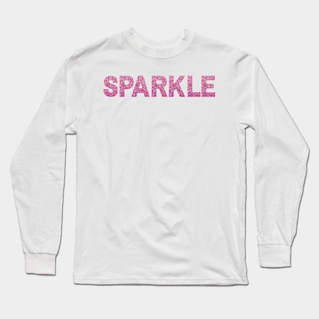 Sparkle Pink Font Long Sleeve T-Shirt by hexchen09